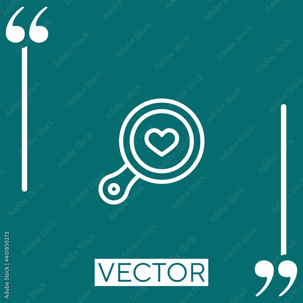 Poster magnifying glass vector icon linear icon. editable stroked line