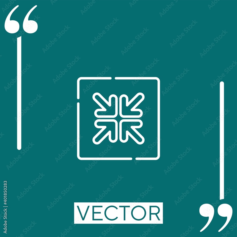 Poster minimize vector icon linear icon. editable stroked line
