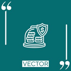 deposit vector icon Linear icon. Editable stroked line