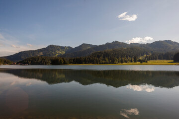 Obraz na płótnie Canvas Mountainn lake Spitzingsee, Bavarian mountains, Germany