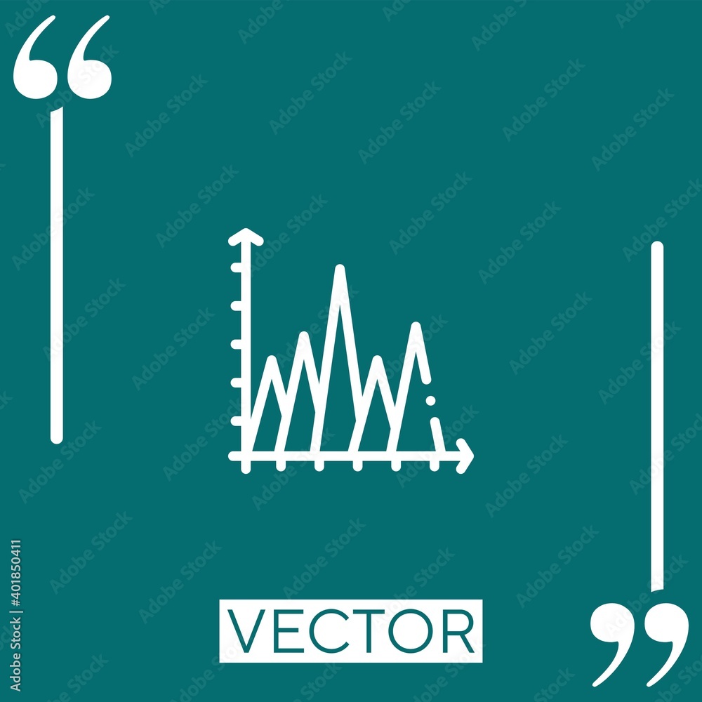 Poster stats vector icon linear icon. editable stroked line