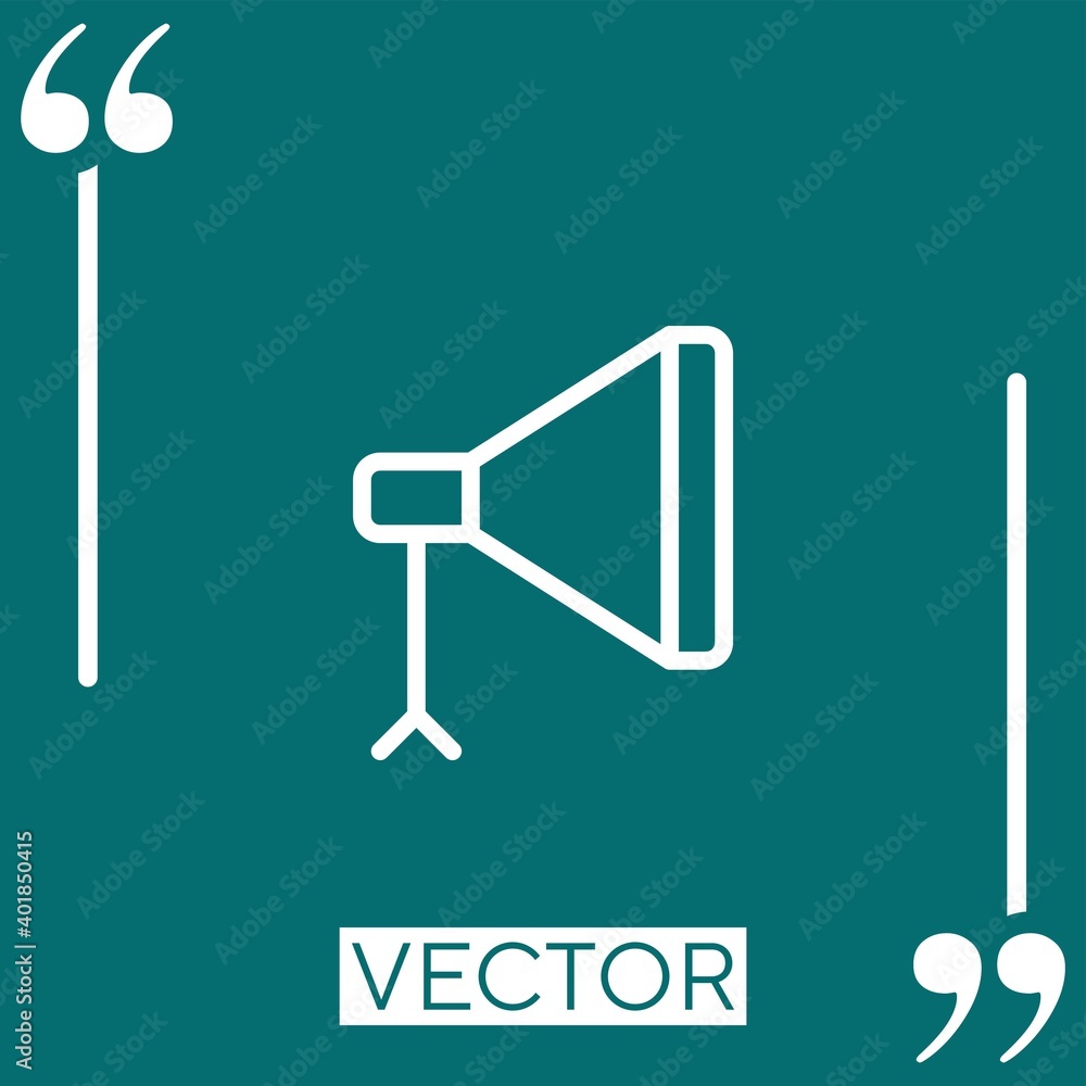 Poster studio vector icon linear icon. editable stroked line