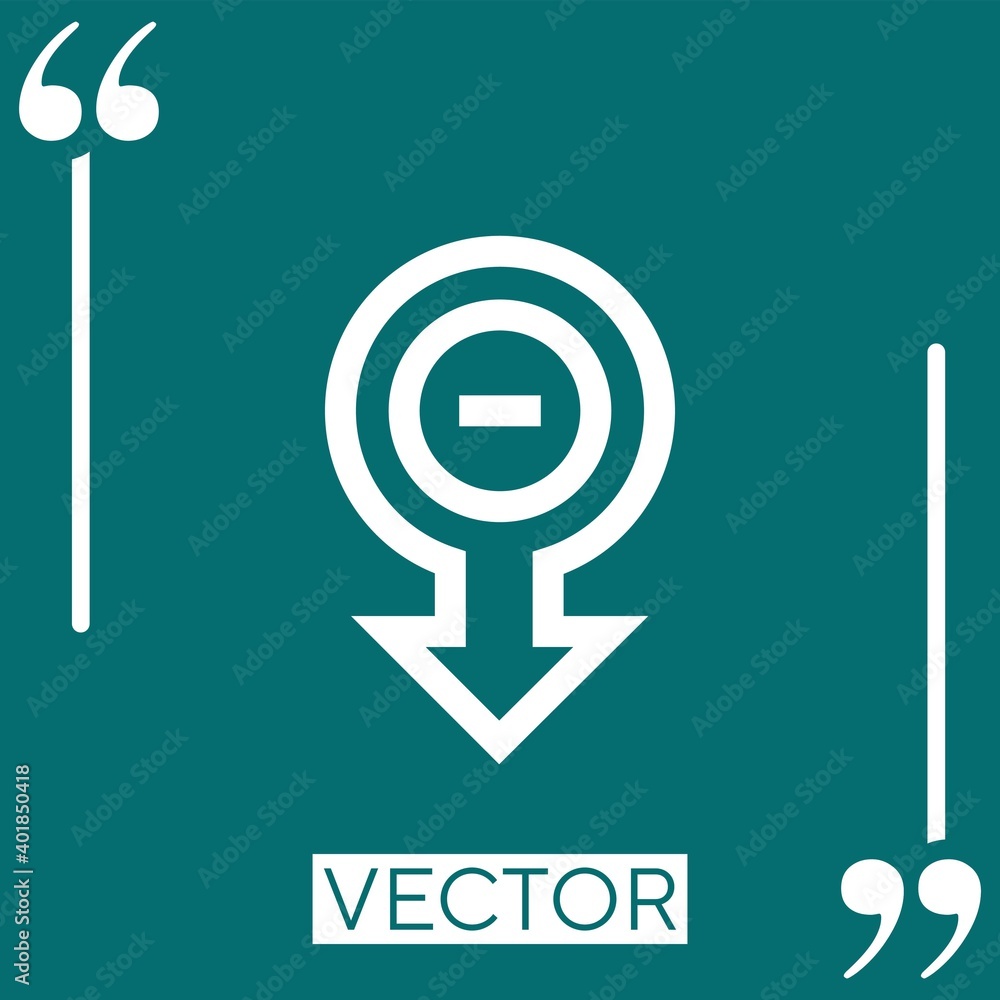 Aufkleber substract vector icon linear icon. editable stroked line