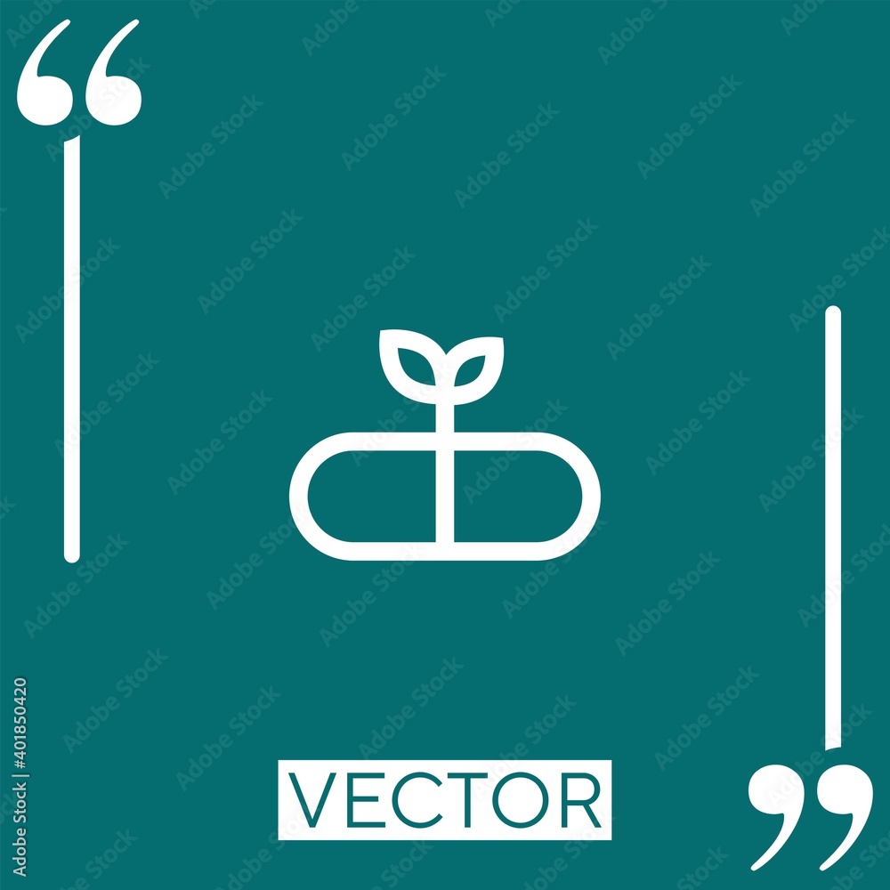 Poster supplement vector icon linear icon. editable stroked line