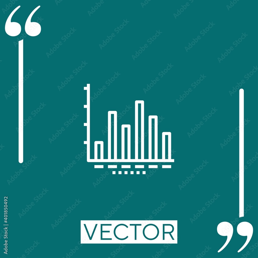 Poster bars vector icon linear icon. editable stroked line