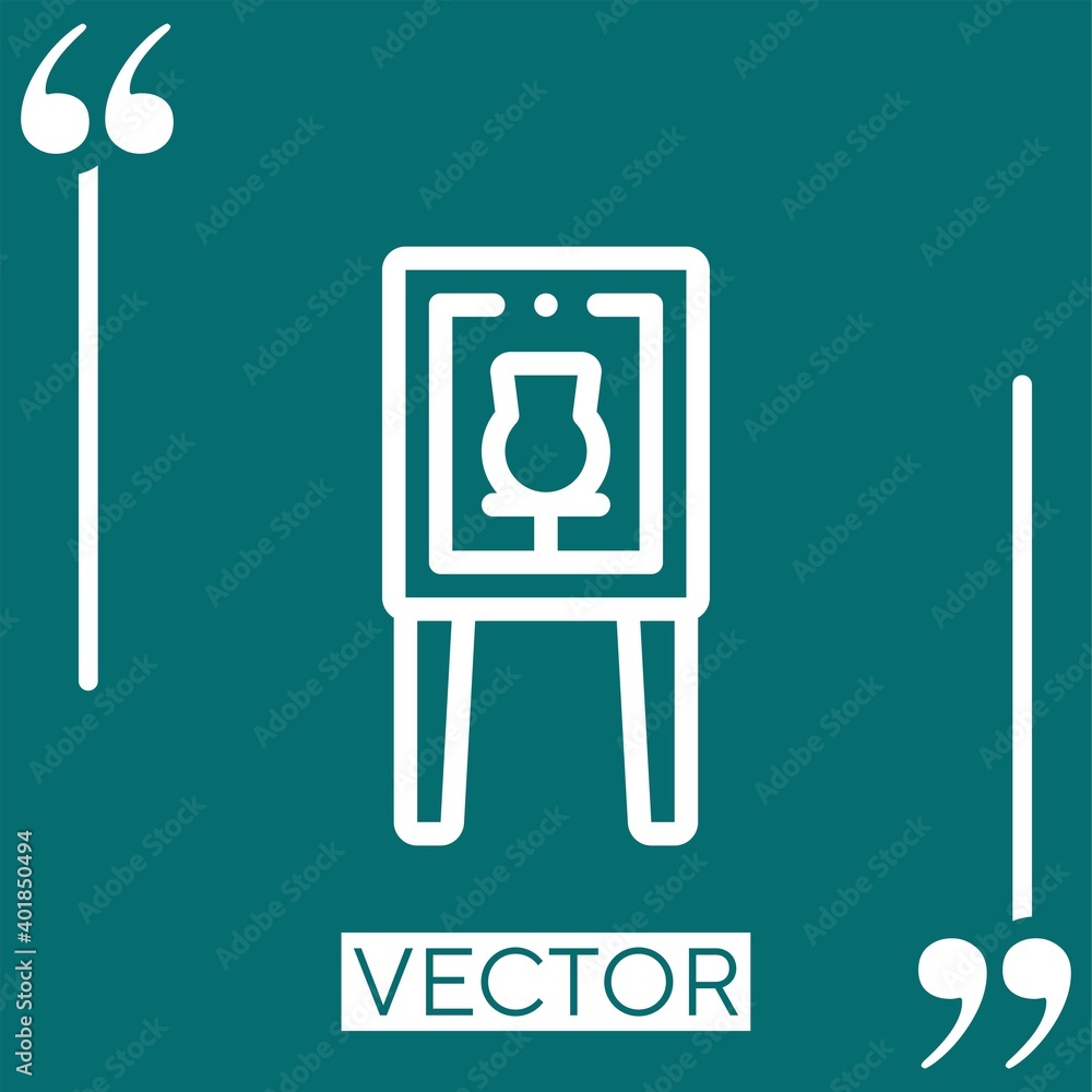 Aufkleber booth vector icon linear icon. editable stroked line