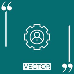 Fototapeta premium user Linear icon. Editable stroke line