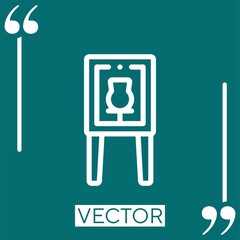 Booth vector icon Linear icon. Editable stroked line