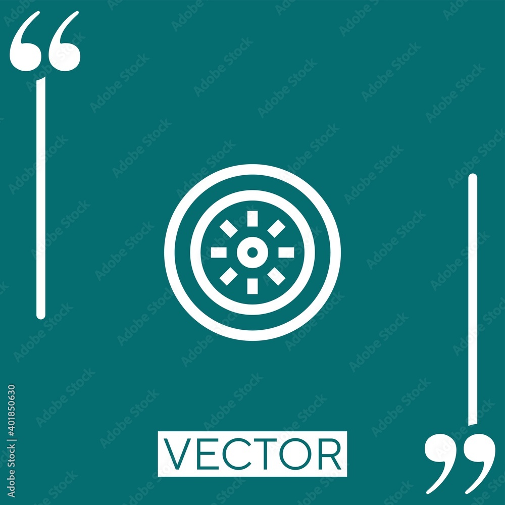 Poster kiwi vector icon linear icon. editable stroked line