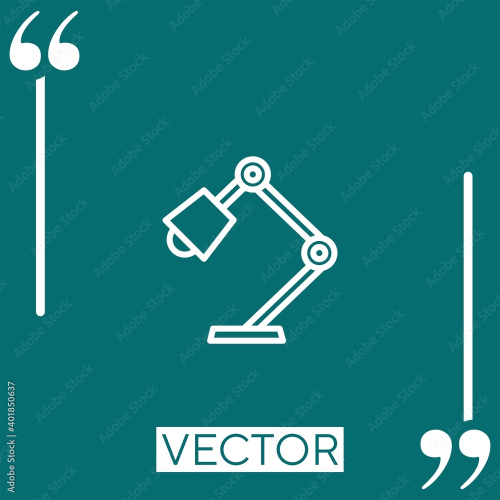 Poster lamp vector icon linear icon. editable stroked line