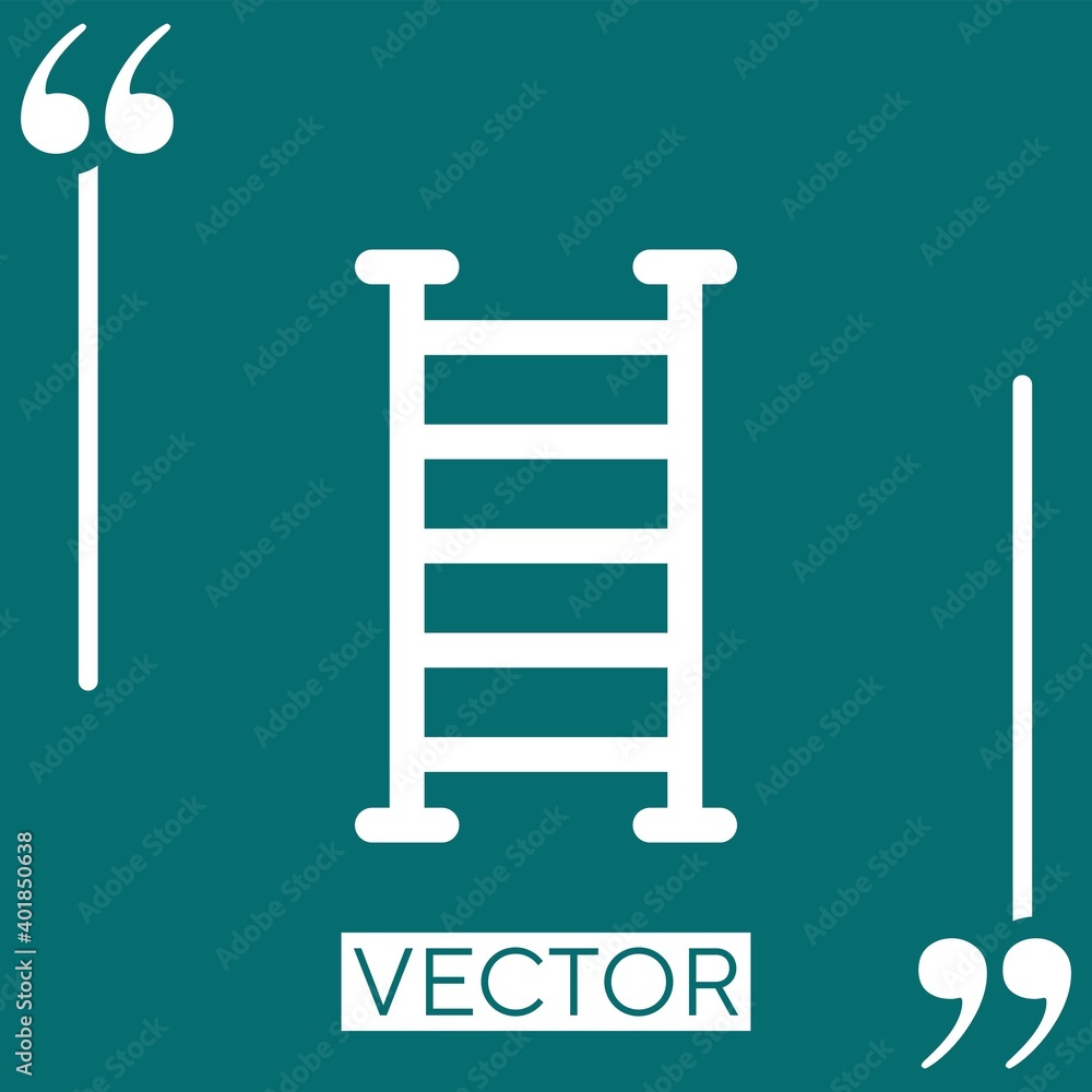 Poster ladder vector icon linear icon. editable stroked line