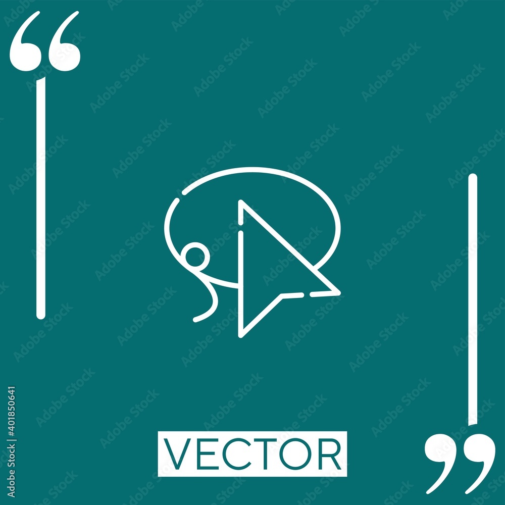 Poster lasso vector icon linear icon. editable stroked line