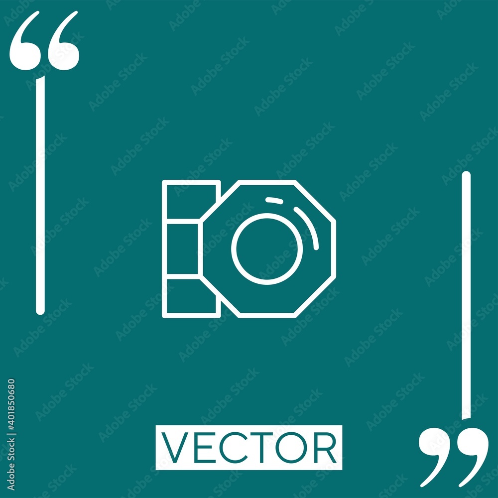 Poster nuts vector icon linear icon. editable stroked line