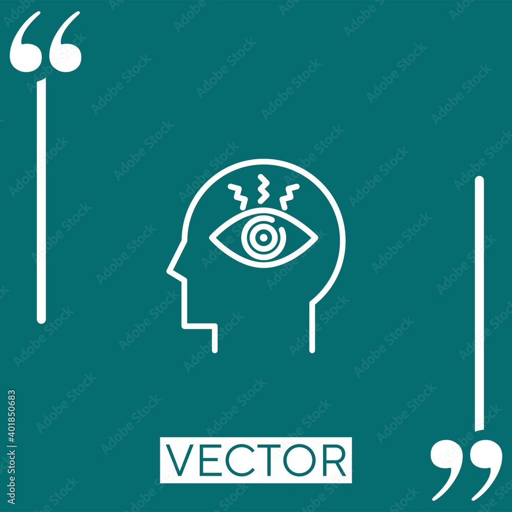 Poster obsession vector icon linear icon. editable stroked line