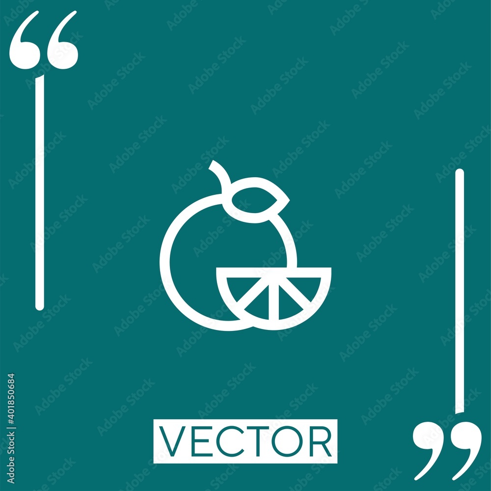Poster orange vector icon linear icon. editable stroked line