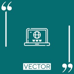 internet vector icon Linear icon. Editable stroked line