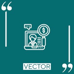 payroll vector icon Linear icon. Editable stroked line