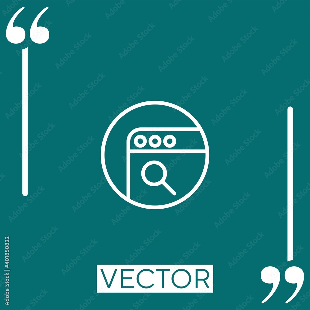 Poster web vector icon linear icon. editable stroked line