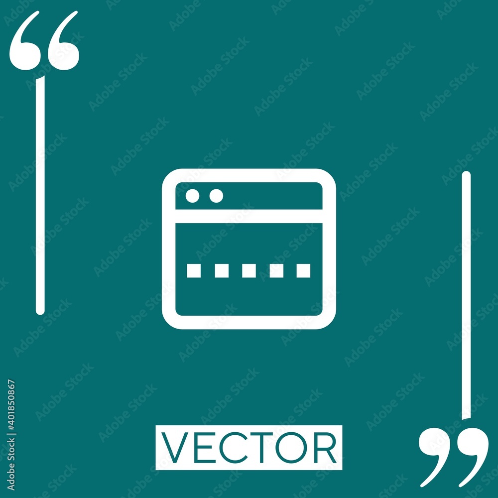 Poster browser vector icon linear icon. editable stroked line
