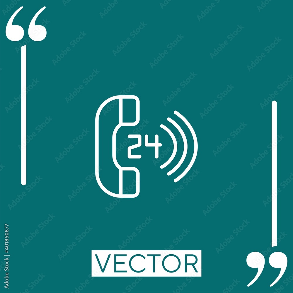 Poster calling vector icon linear icon. editable stroked line