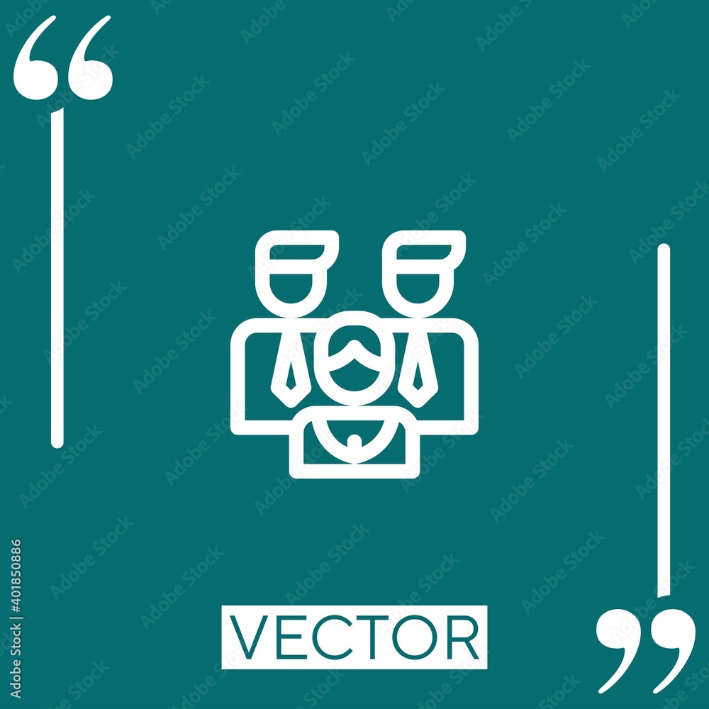 Poster candidate vector icon linear icon. editable stroked line