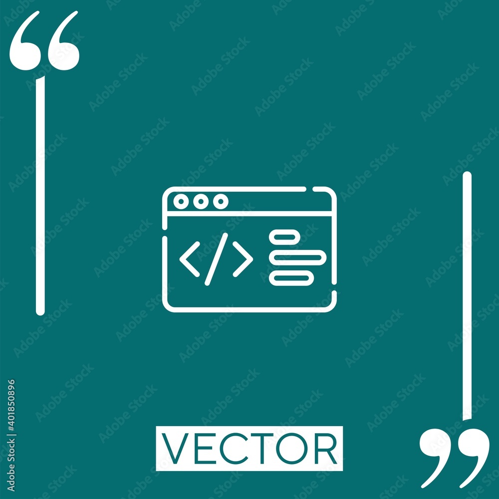 Poster code vector icon linear icon. editable stroked line