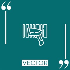 barcode vector icon Linear icon. Editable stroked line