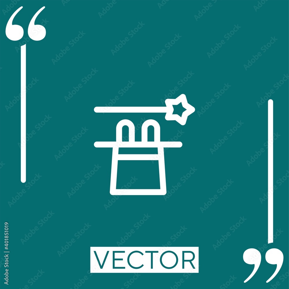 Fototapete magic wand vector icon linear icon. editable stroked line