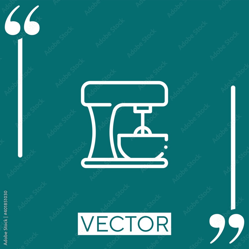 Poster mixer vector icon linear icon. editable stroked line