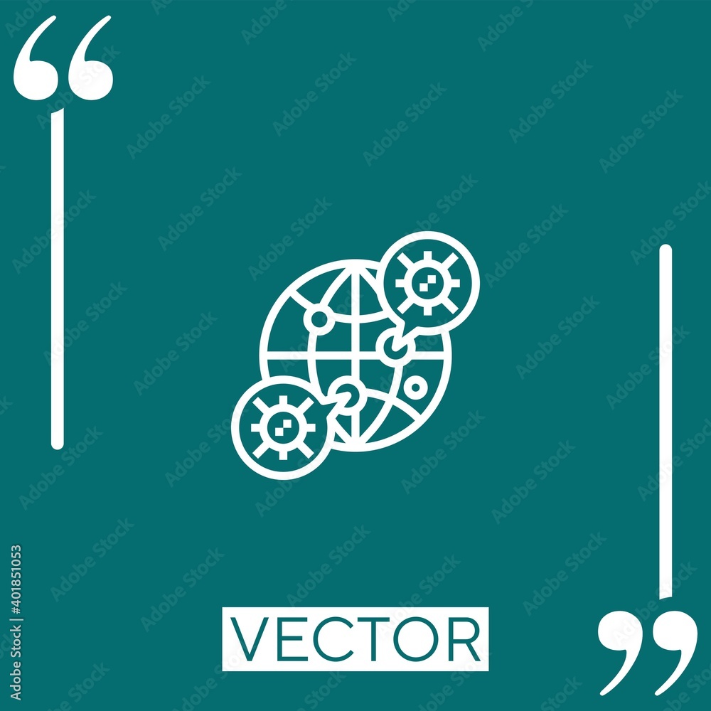 Poster outbreak vector icon linear icon. editable stroked line