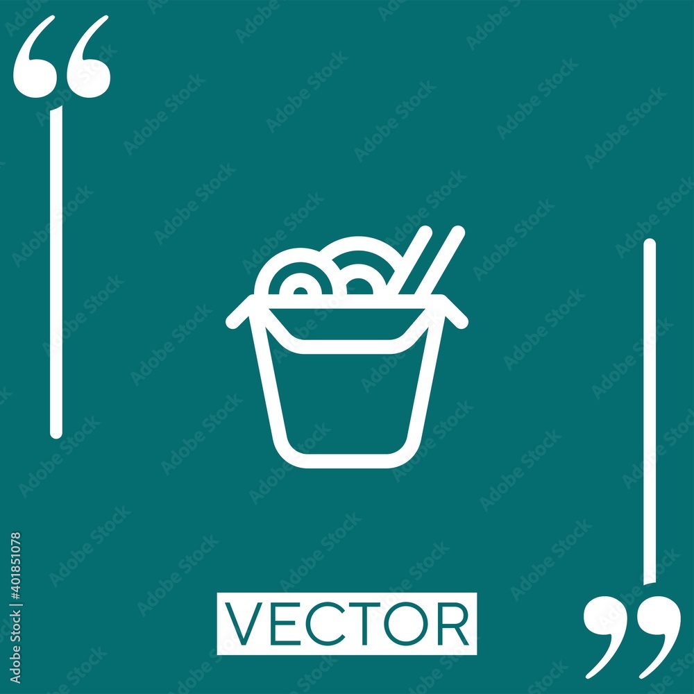 Poster ramen vector icon linear icon. editable stroked line