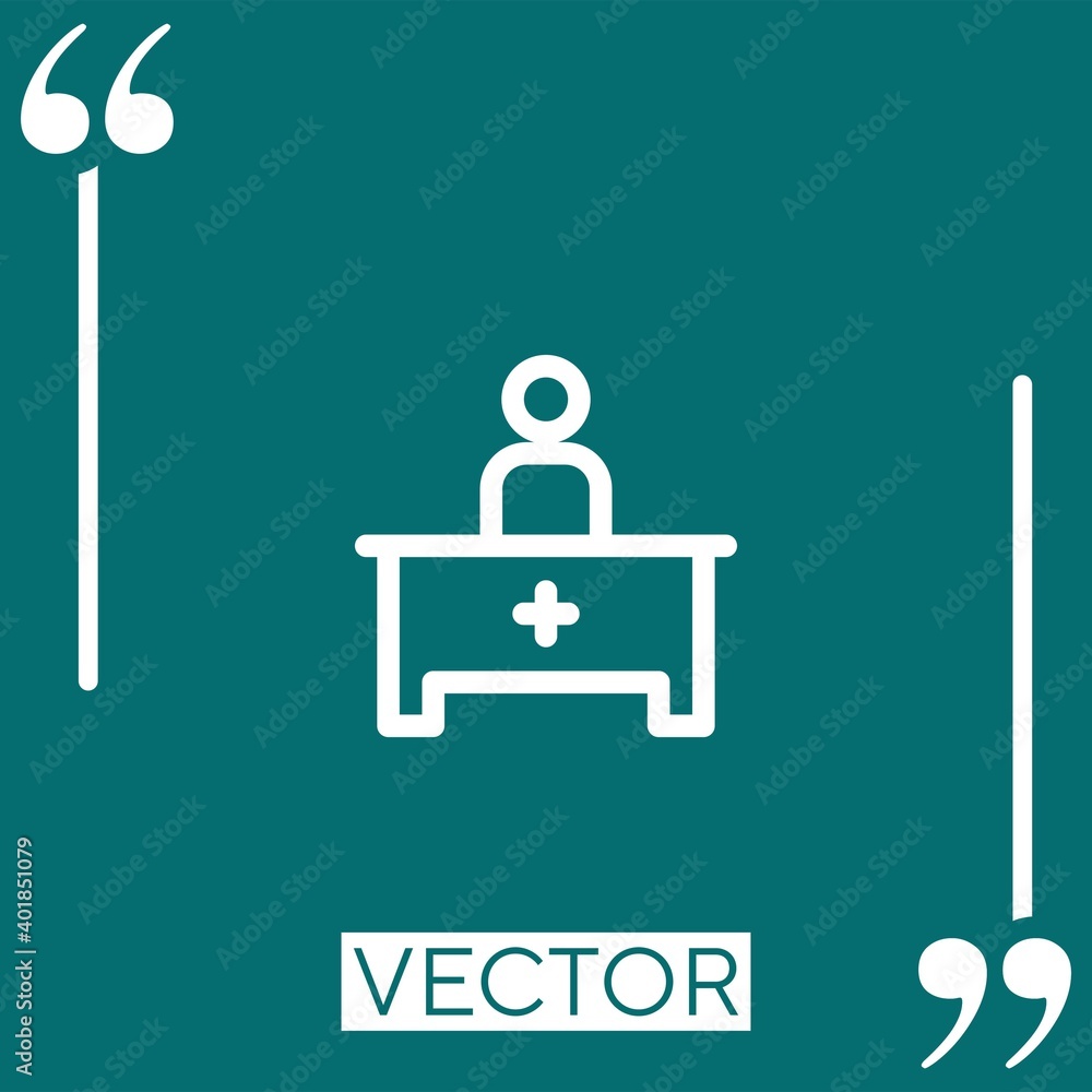 Poster reception vector icon linear icon. editable stroked line