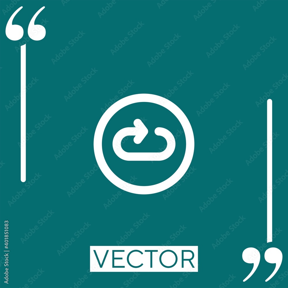 Poster repeat vector icon linear icon. editable stroked line