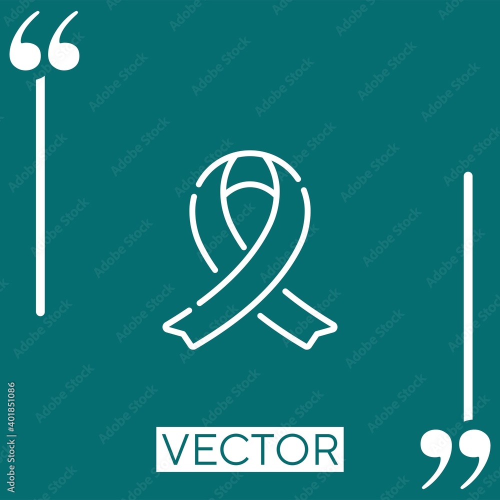 Poster ribbon vector icon linear icon. editable stroked line