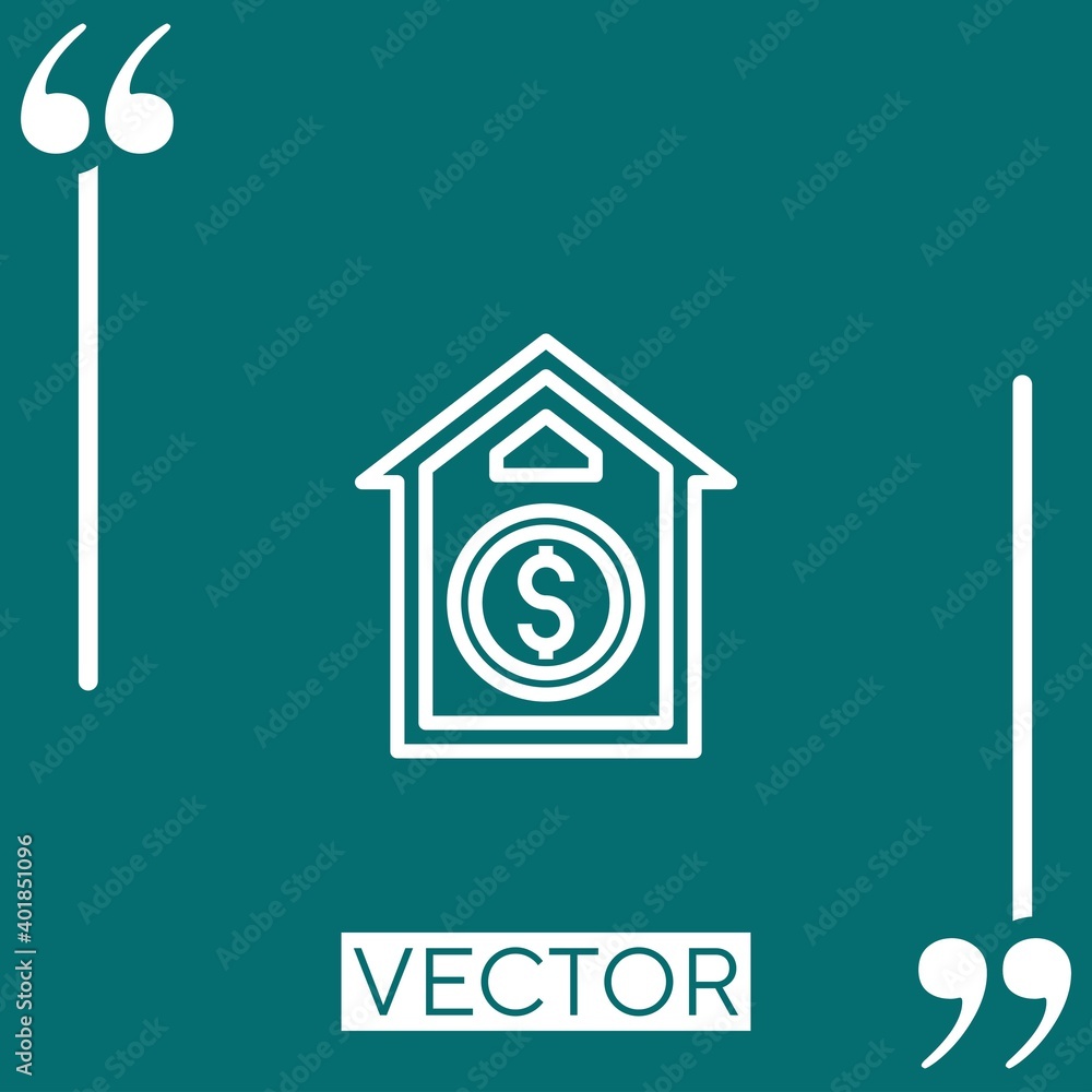 Poster savings vector icon linear icon. editable stroked line
