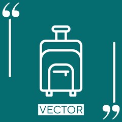 luggage vector icon Linear icon. Editable stroked line