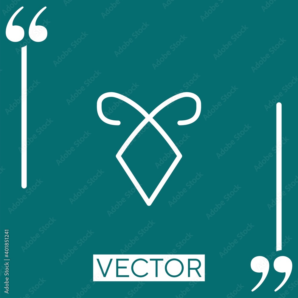 Poster blade vector icon linear icon. editable stroked line