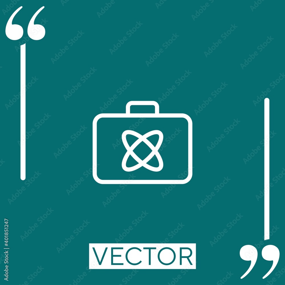 Poster briefcase vector icon linear icon. editable stroked line