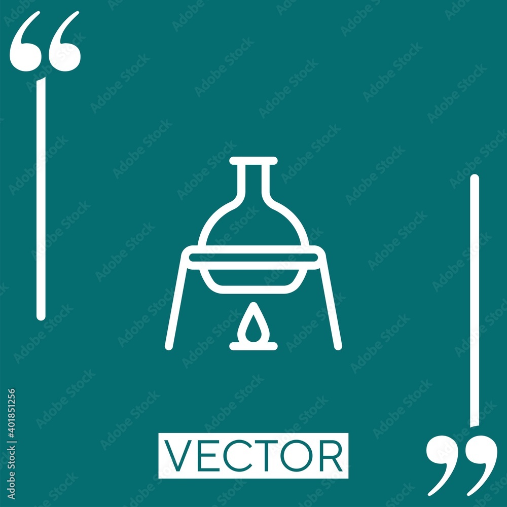 Poster burning vector icon linear icon. editable stroked line