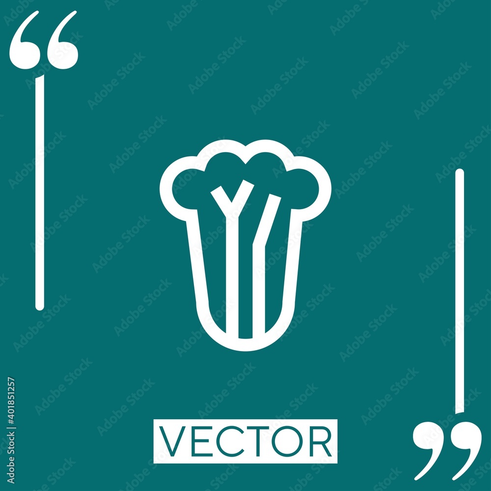 Poster cabbage vector icon linear icon. editable stroked line