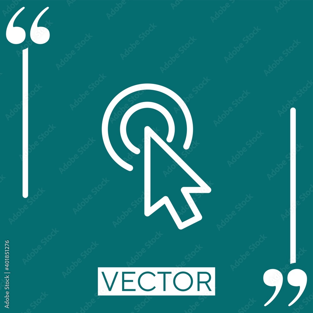 Poster click vector icon linear icon. editable stroked line