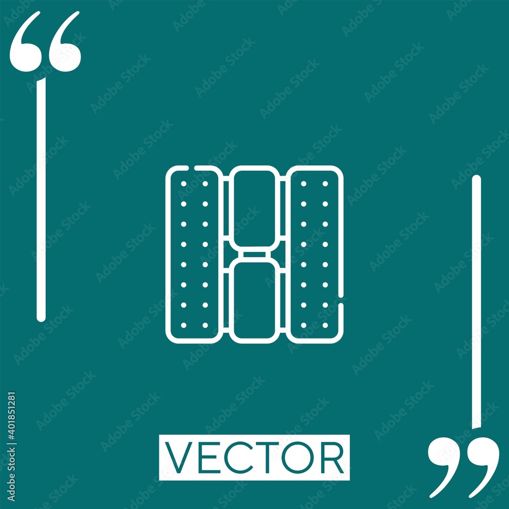 Aufkleber clothes folder vector icon linear icon. editable stroked line