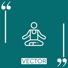 yoga vector icon Linear icon. Editable stroked line