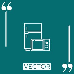 appliance vector icon Linear icon. Editable stroked line