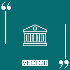 bank   vector icon Linear icon. Editable stroked line