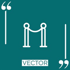 barrier vector icon Linear icon. Editable stroked line