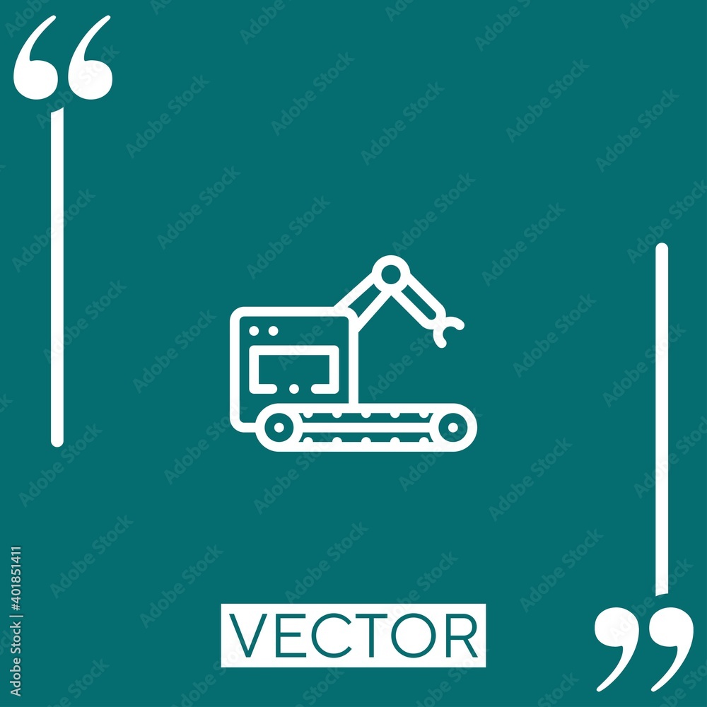 Poster machine vector icon linear icon. editable stroked line