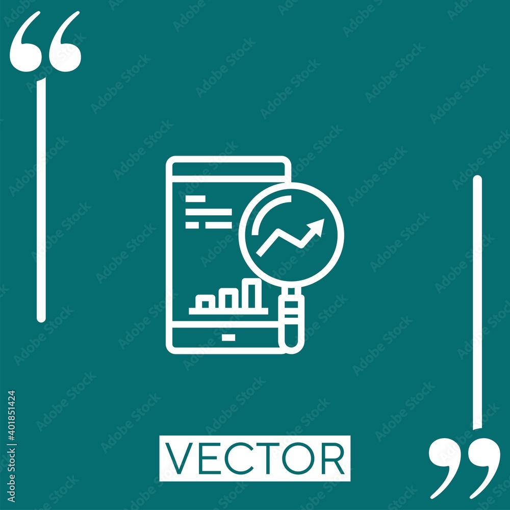 Poster mobile vector icon linear icon. editable stroked line