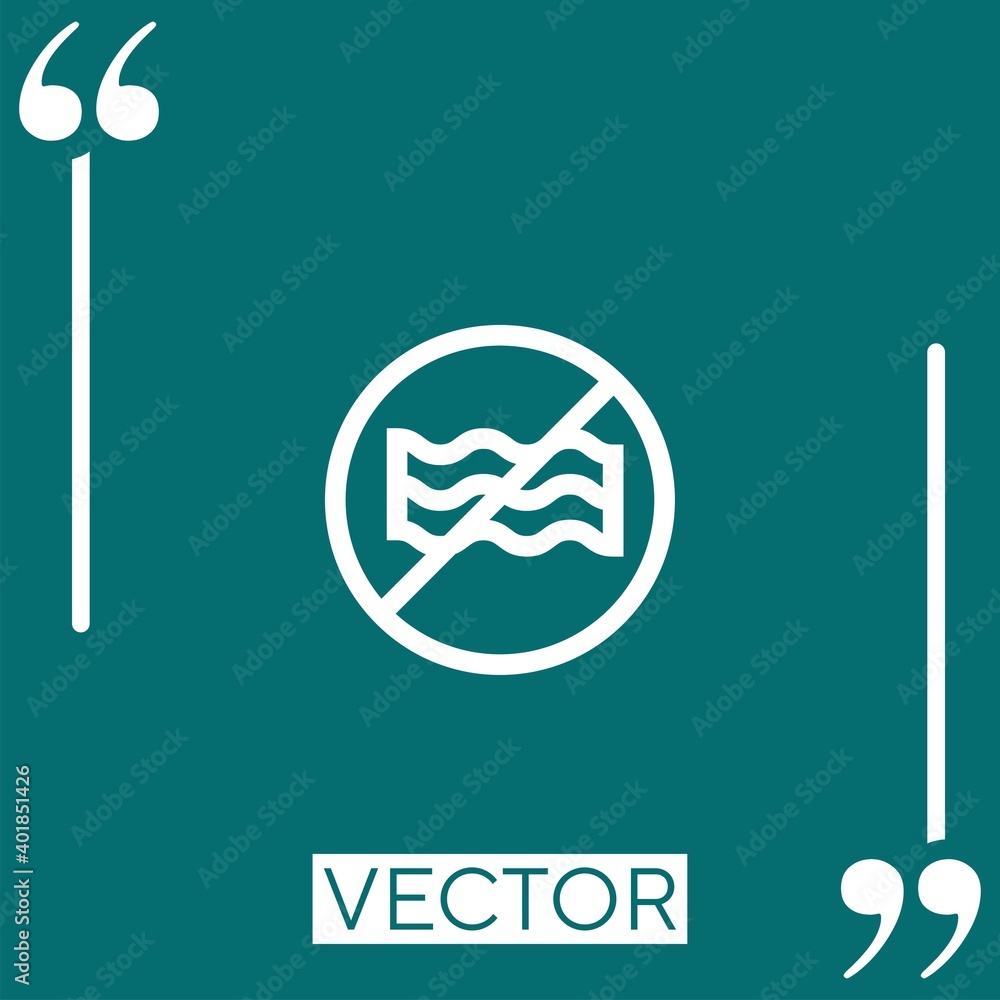 Poster no vector icon linear icon. editable stroked line
