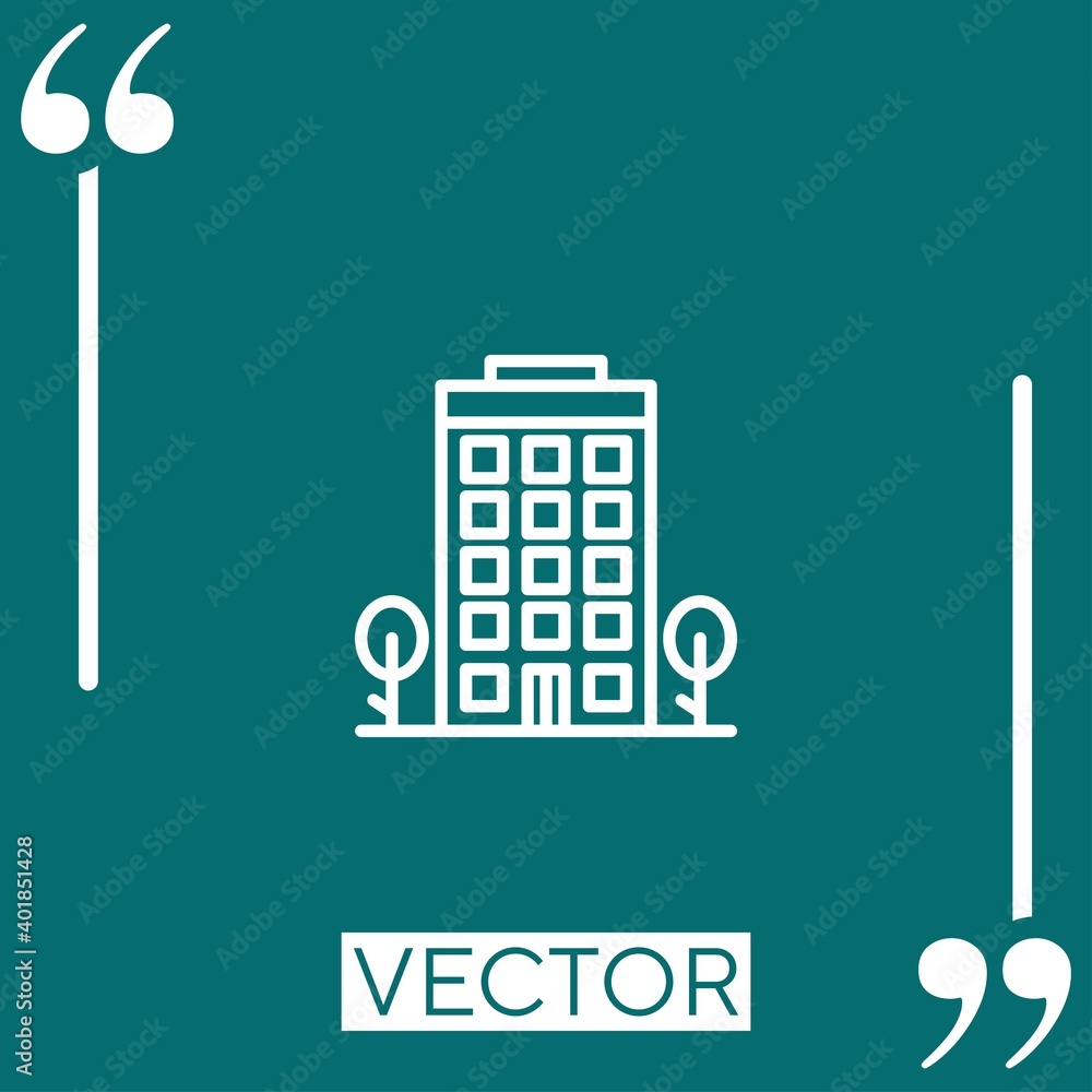 Poster office vector icon linear icon. editable stroked line
